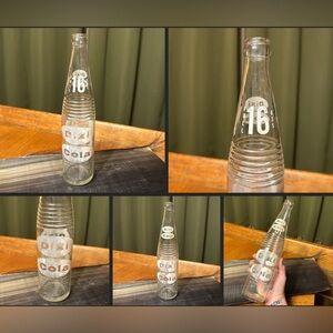 Vintage Mid Century Starburst Dixi Cola Soda Bottle White Baltimore MD 16 ounce